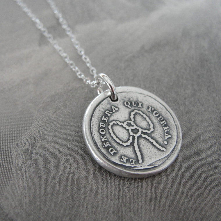 Wax Seal Necklace Love Knot antique wax seal jewelry Undo It Who Can