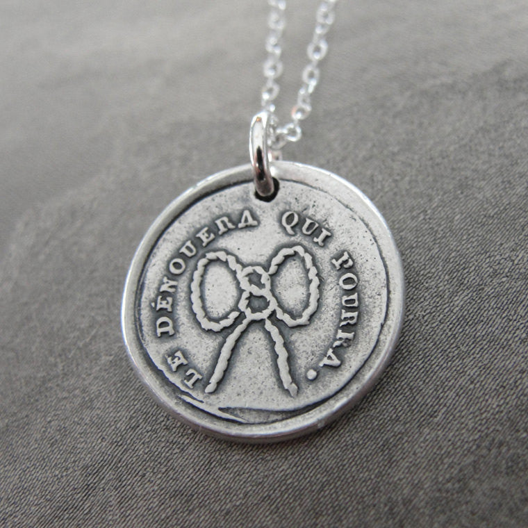 Wax Seal Necklace Love Knot antique wax seal jewelry Undo It Who Can