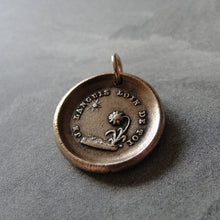 Load image into Gallery viewer, Wax Seal Charm Sun Flower - antique wax seal jewelry French love motto I Languish Without You - RQP Studio