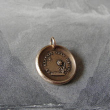 Load image into Gallery viewer, Wax Seal Charm Sun Flower - antique wax seal jewelry French love motto I Languish Without You - RQP Studio