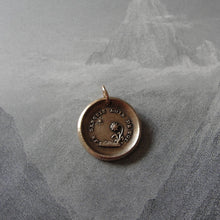 Load image into Gallery viewer, Wax Seal Charm Sun Flower - antique wax seal jewelry French love motto I Languish Without You - RQP Studio