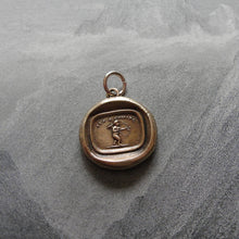 Load image into Gallery viewer, Wax Seal Charm Cupid Love - antique wax seal jewelry pendant Love Takes Aim - RQP Studio