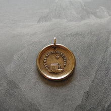 Load image into Gallery viewer, Bronze Wax Seal Pendant - Who Neglects Me Loses Me - RQP Studio