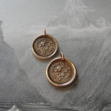 Load image into Gallery viewer, Thy Sweetness Wax Seal Charm - antique wax seal jewelry pendant butterfly and rose French love motto - RQP Studio