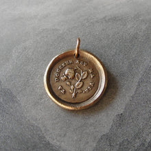 Load image into Gallery viewer, Thy Sweetness Wax Seal Charm - antique wax seal jewelry pendant butterfly and rose French love motto - RQP Studio