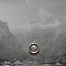 Load image into Gallery viewer, Wax Seal Necklace Let Love Soar - antique wax seal charm jewelry Cupid With Heart French motto - RQP Studio