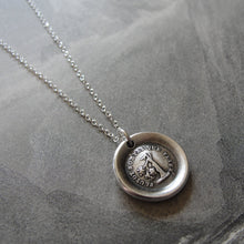 Load image into Gallery viewer, Wax Seal Necklace Rather Break Than Bend - antique wax seal charm jewelry Steadfast Tree - RQP Studio