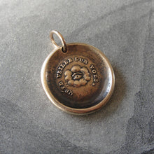 Load image into Gallery viewer, All Seeing Eye Wax Seal Charm - antique wax seal jewelry pendant Eye of Providence and French motto - RQP Studio