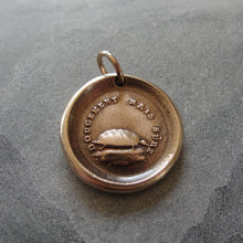 Load image into Gallery viewer, Tortoise Wax Seal Charm - antique wax seal jewelry pendant Turtle Slow And Sure Patience - RQP Studio