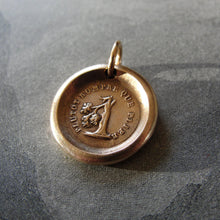Load image into Gallery viewer, Tree Wax Seal Charm - antique wax seal jewelry pendant French motto Rather Break Than Bend - RQP Studio