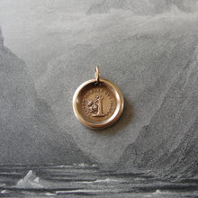 Load image into Gallery viewer, Tree Wax Seal Charm - antique wax seal jewelry pendant French motto Rather Break Than Bend - RQP Studio