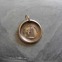 Load image into Gallery viewer, Wax Seal Charm Cupid Love - antique wax seal jewelry pendant Nothing Without Effort by RQP Studio - RQP Studio