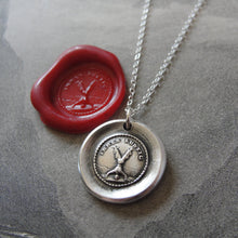 Load image into Gallery viewer, Wax Seal Necklace Always Fun - antique wax seal charm jewelry gymnastics jester handstand German motto - RQP Studio