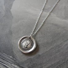 Load image into Gallery viewer, Wax Seal Necklace Always Fun - antique wax seal charm jewelry gymnastics jester handstand German motto - RQP Studio