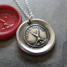 Load image into Gallery viewer, Wax Seal Necklace Always Fun - antique wax seal charm jewelry gymnastics jester handstand German motto - RQP Studio
