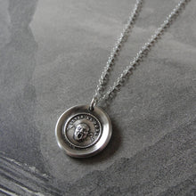 Load image into Gallery viewer, Wax Seal Necklace Theatre Mask - antique charm wax seal jewelry drama masquerade Mask II - RQP Studio