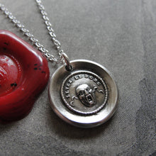 Load image into Gallery viewer, Wax Seal Necklace Theatre Mask - antique charm wax seal jewelry drama masquerade Mask II - RQP Studio