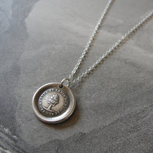 Load image into Gallery viewer, Keep Promise Wax Seal Necklace Antique Tree wax seal charm jewelry French motto - RQP Studio