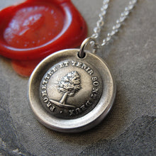 Load image into Gallery viewer, Keep Promise Wax Seal Necklace Antique Tree wax seal charm jewelry French motto - RQP Studio