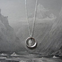 Load image into Gallery viewer, Wax Seal Necklace Priest In Pulpit - antique wax seal charm jewelry Christian Faith motto in French - RQP Studio