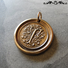 Load image into Gallery viewer, Wax Seal Charm Initial T - wax seal jewelry pendant alphabet charms Letter T - RQP Studio