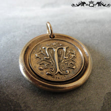 Load image into Gallery viewer, Wax Seal Charm Initial T - wax seal jewelry pendant alphabet charms Letter T - RQP Studio
