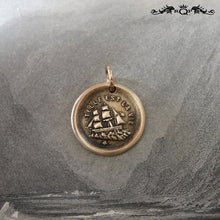 Load image into Gallery viewer, Ship Wax Seal Charm Such Is Life - antique wax seal jewelry pendant three masted rigger - RQP Studio