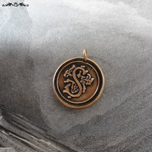 Load image into Gallery viewer, Wax Seal Charm Initial S - wax seal jewelry alphabet charms Letter S - RQP Studio