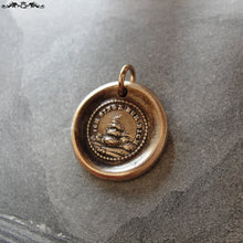 Load image into Gallery viewer, Wax Seal Charm I Sing For You - antique wax seal jewelry pendant with song bird in tree - RQP Studio
