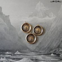 Load image into Gallery viewer, Wax Seal Charm I Sing For You - antique wax seal jewelry pendant with song bird in tree - RQP Studio