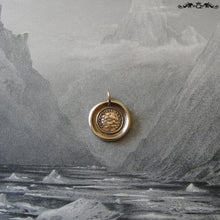 Load image into Gallery viewer, All Seeing Eye wax seal charm May It Watch Over You - antique wax seal jewelry in bronze - RQP Studio