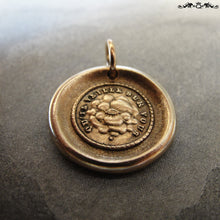 Load image into Gallery viewer, All Seeing Eye wax seal charm May It Watch Over You - antique wax seal jewelry in bronze - RQP Studio