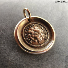 Load image into Gallery viewer, All Seeing Eye wax seal charm May It Watch Over You - antique wax seal jewelry in bronze - RQP Studio