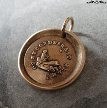 Load image into Gallery viewer, Wax Seal Charm Guiding Star - antique wax seal jewelry pendant French motto North Star - RQP Studio