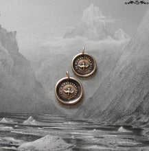 Load image into Gallery viewer, Holy Spirit Wax Seal Charm - antique wax seal jewelry pendant Christian Faith motto Forsake Me Not - RQP Studio