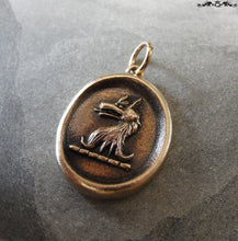 Load image into Gallery viewer, Wolf Wax Seal Pendant - Courage symbol with wolf head crest - RQP Studio