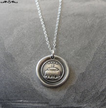 Load image into Gallery viewer, Coffin Wax Seal Necklace - Mourning Death antique wax seal charm jewelry coping with grief and loss - RQP Studio