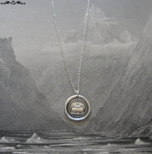 Load image into Gallery viewer, Coffin Wax Seal Necklace - Mourning Death antique wax seal charm jewelry coping with grief and loss - RQP Studio
