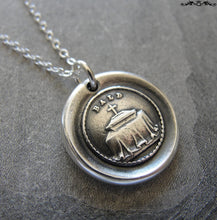 Load image into Gallery viewer, Coffin Wax Seal Necklace - Mourning Death antique wax seal charm jewelry coping with grief and loss - RQP Studio