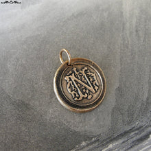 Load image into Gallery viewer, Wax Seal Charm Initial N - wax seal jewelry pendant alphabet charms Letter N - RQP Studio