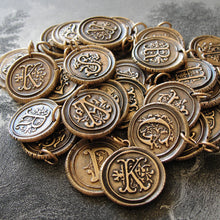 Load image into Gallery viewer, Wax Seal Charm Initial H - wax seal jewelry pendant alphabet charms Letter H - RQP Studio