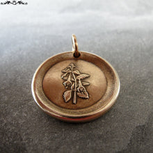 Load image into Gallery viewer, Fuchsia Wax Seal Charm - antique wax seal jewelry Language of Flowers - Good Taste Sophistication - RQP Studio