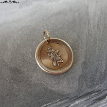 Load image into Gallery viewer, Fuchsia Wax Seal Charm - antique wax seal jewelry Language of Flowers - Good Taste Sophistication - RQP Studio