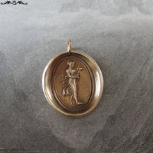 Load image into Gallery viewer, Hebe wax seal charm - Goddess of Youth - antique wax seal jewelry after Antonio Canova - RQP Studio