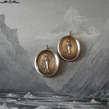 Load image into Gallery viewer, Hebe wax seal charm - Goddess of Youth - antique wax seal jewelry after Antonio Canova - RQP Studio