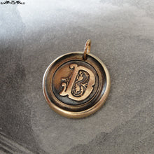 Load image into Gallery viewer, Wax Seal Charm Initial D - wax seal jewelry pendant alphabet charms Letter D - RQP Studio