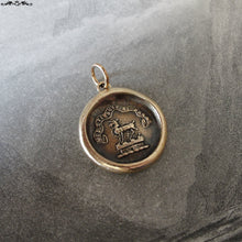 Load image into Gallery viewer, Wax Seal Charm - Harmony - antique wax seal jewelry - True Happiness - hind on tower crest - RQP Studio
