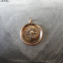 Load image into Gallery viewer, Apple Blossom Wax Seal Charm - antique wax seal jewelry Language of Flowers Temptation Preference - RQP Studio