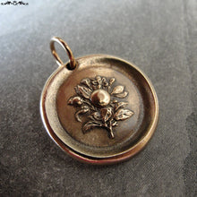 Load image into Gallery viewer, Apple Blossom Wax Seal Charm - antique wax seal jewelry Language of Flowers Temptation Preference - RQP Studio