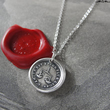 Load image into Gallery viewer, Wax Seal Necklace Love Is Light - antique French wax seal jewelry charm with scale cupid and butterfly - RQP Studio